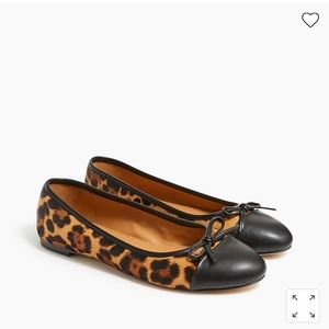 J.Crew CALFHAIR CAPTOE BALLET FLATS 6 1/2